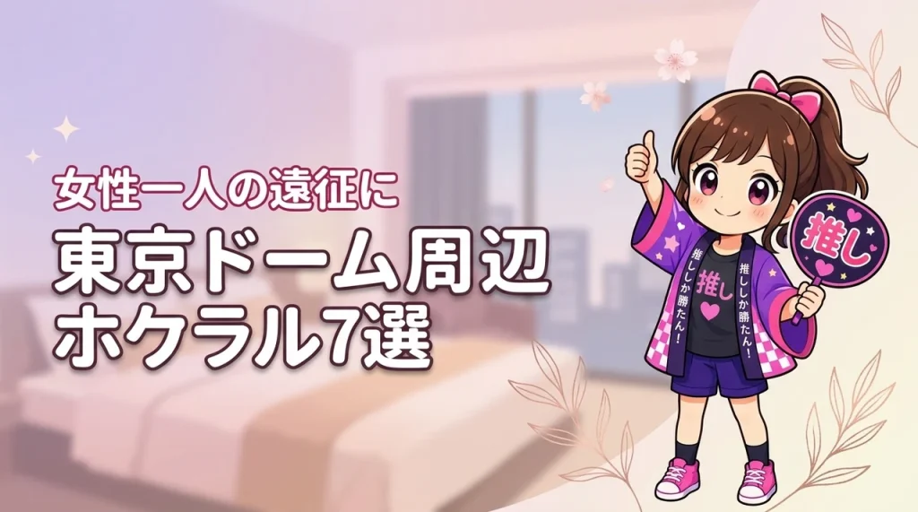 東京ドーム周辺で女性一人におすすめのホテル7選！ライブ遠征でも泊まりやすい宿を紹介