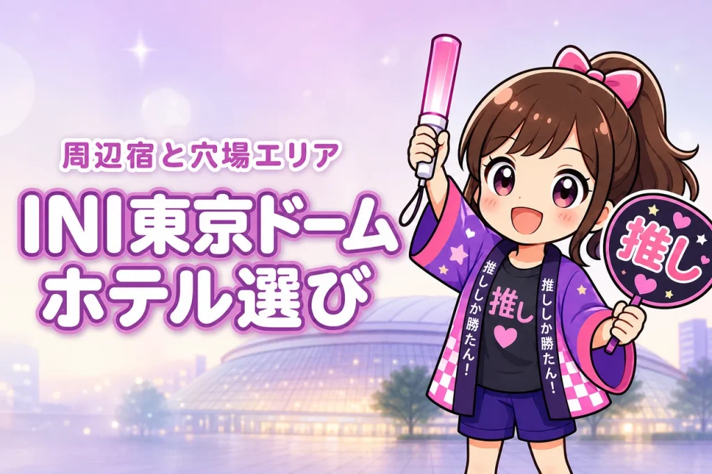 INIドームツアー2026東京ドーム公演のホテルはどこがいい？周辺宿と穴場エリアを紹介