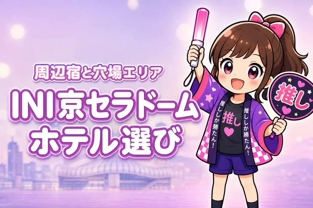 INIドームツアー2026京セラドーム大阪公演のホテルはどこがいい？周辺宿と穴場エリアを紹介