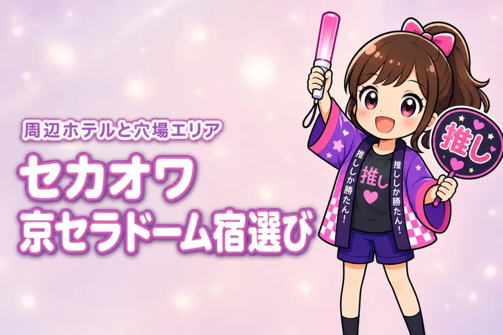 SEKAI NO OWARIドームツアー2026「THE CINEMA」京セラドーム大阪公演のホテルはどこがいい？周辺宿と穴場エリアを紹介