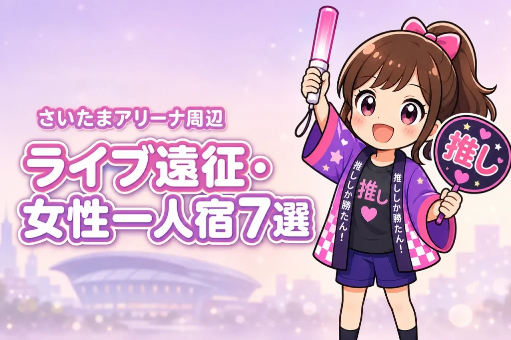 さいたまスーパーアリーナ周辺で女性一人におすすめのホテル7選！ライブ遠征でも泊まりやすい宿を紹介