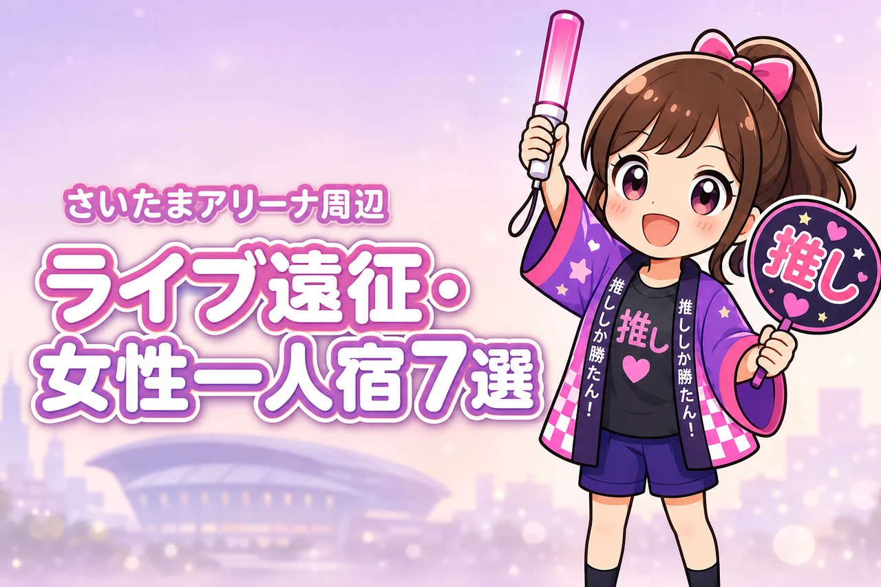 さいたまスーパーアリーナ周辺で女性一人におすすめのホテル7選!ライブ遠征でも泊まりやすい宿を紹介