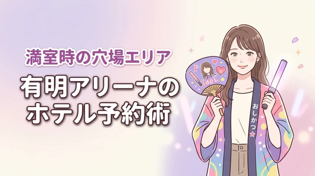 有明アリーナ周辺ホテルが取れない時は？満室時の穴場エリアと探し方