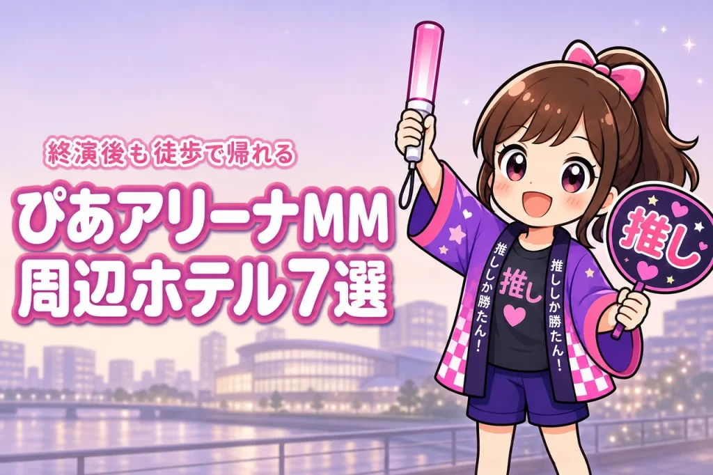 ぴあアリーナMMまで徒歩圏内のホテルおすすめ7選！ライブ後に移動しやすい宿を紹介