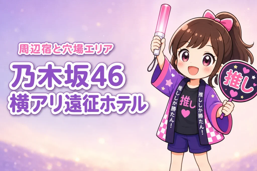 乃木坂46「真夏の全国ツアー2026」横浜アリーナライブのホテルはどこがいい？周辺宿と穴場エリアを紹介