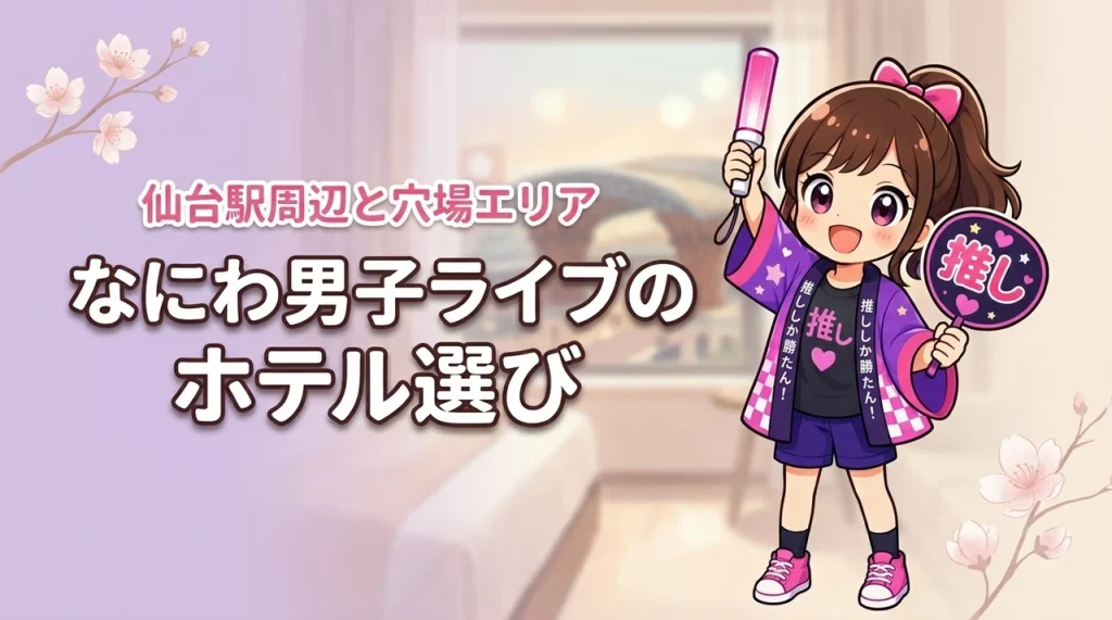 なにわ男子「ND5」セキスイハイムスーパーアリーナライブのホテルはどこがいい？仙台駅周辺の宿と穴場エリアを紹介