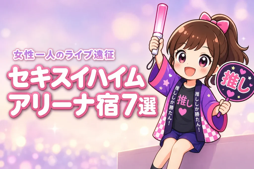 セキスイハイムスーパーアリーナ周辺で女性一人におすすめのホテル7選！ライブ遠征でも泊まりやすい宿を紹介