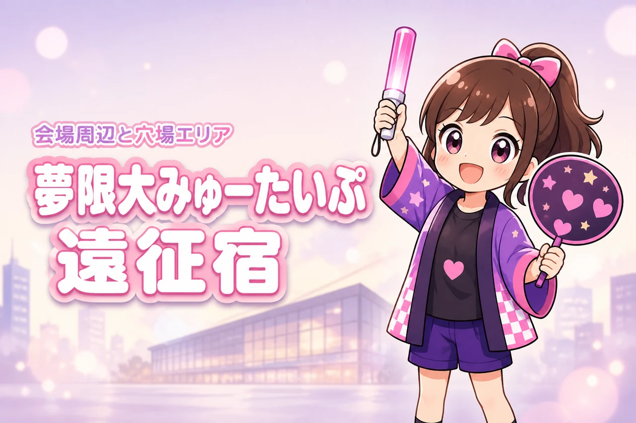夢限大みゅーたいぷ「DIMENSIONAL OVERLAP」東京ガーデンシアター公演のホテルはどこがいい？周辺宿と穴場エリアを紹介