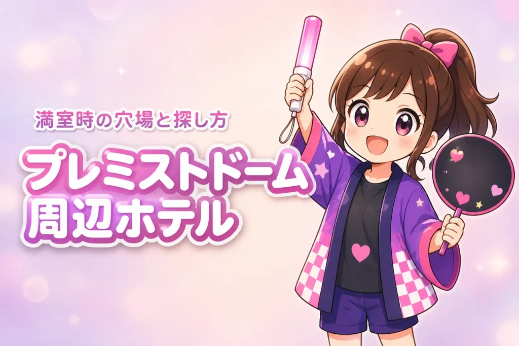 大和ハウス プレミストドーム周辺ホテルが取れない時は？満室時の穴場エリアと探し方