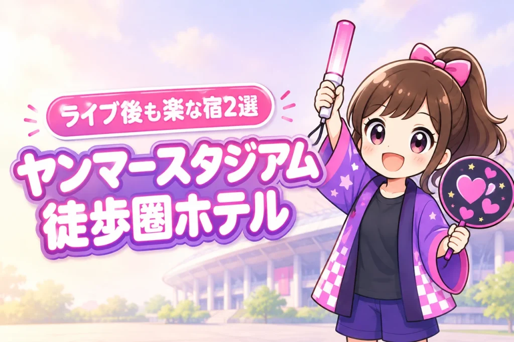 ヤンマースタジアム長居まで徒歩圏内のホテルおすすめ2選！ライブ後に移動しやすい宿を紹介