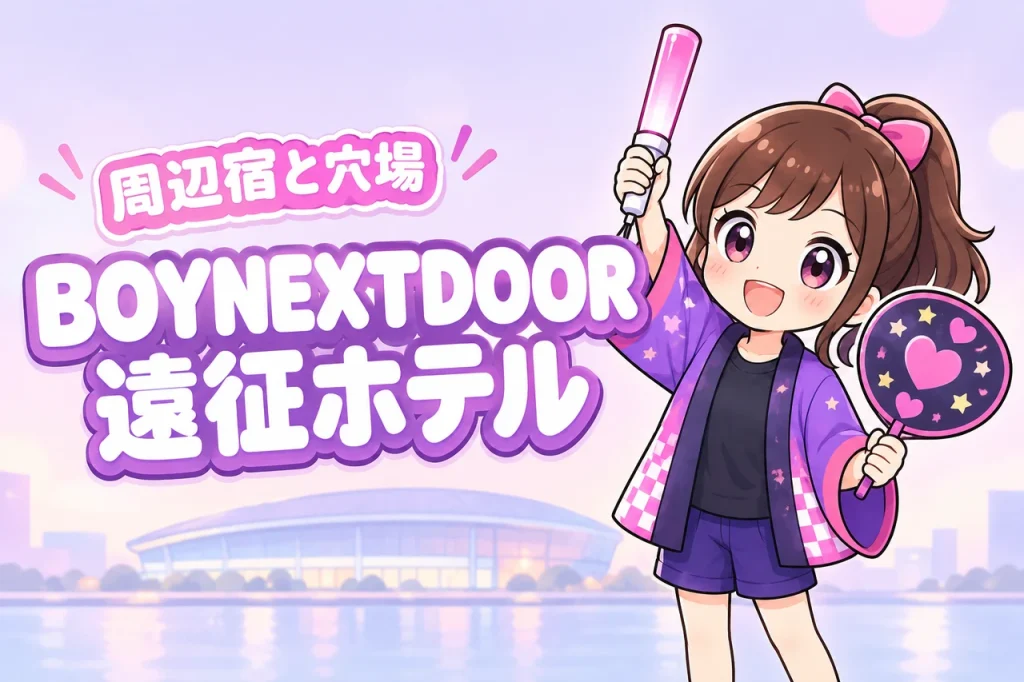 BOYNEXTDOOR「KNOCK ON Vol.2」LaLa arena TOKYO-BAY公演のホテルはどこがいい？周辺宿と穴場エリアを（記事のアイキャッチ画像）