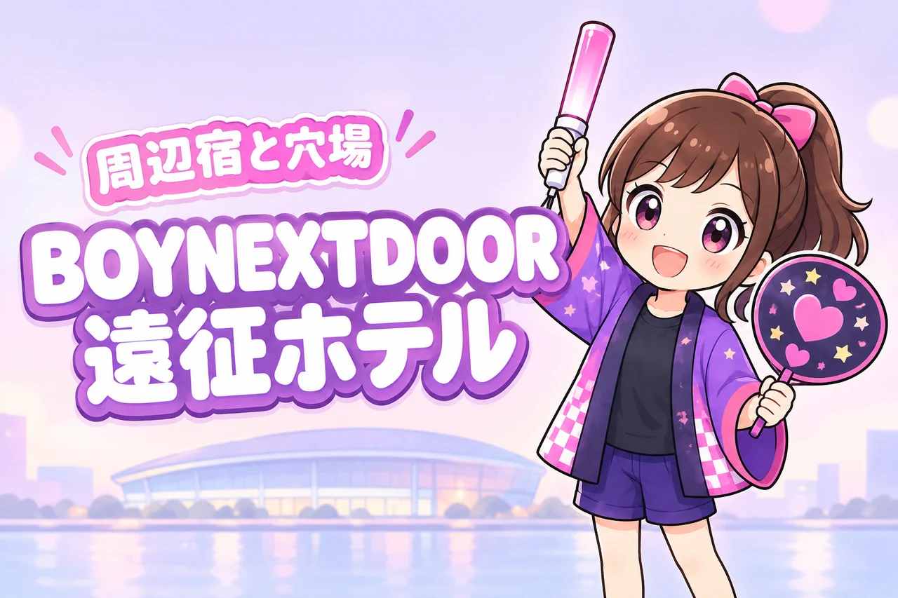 BOYNEXTDOOR「KNOCK ON Vol.2」LaLa arena TOKYO-BAY公演のホテルはどこがいい？周辺宿と穴場エリアを（記事のアイキャッチ画像）